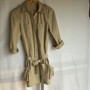 Mossimo Women's Tan Belted Shirt Dress